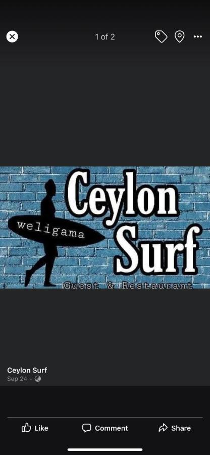 Bed and Breakfast Ceylon Surf Guest And Restaurant Велигама Экстерьер фото